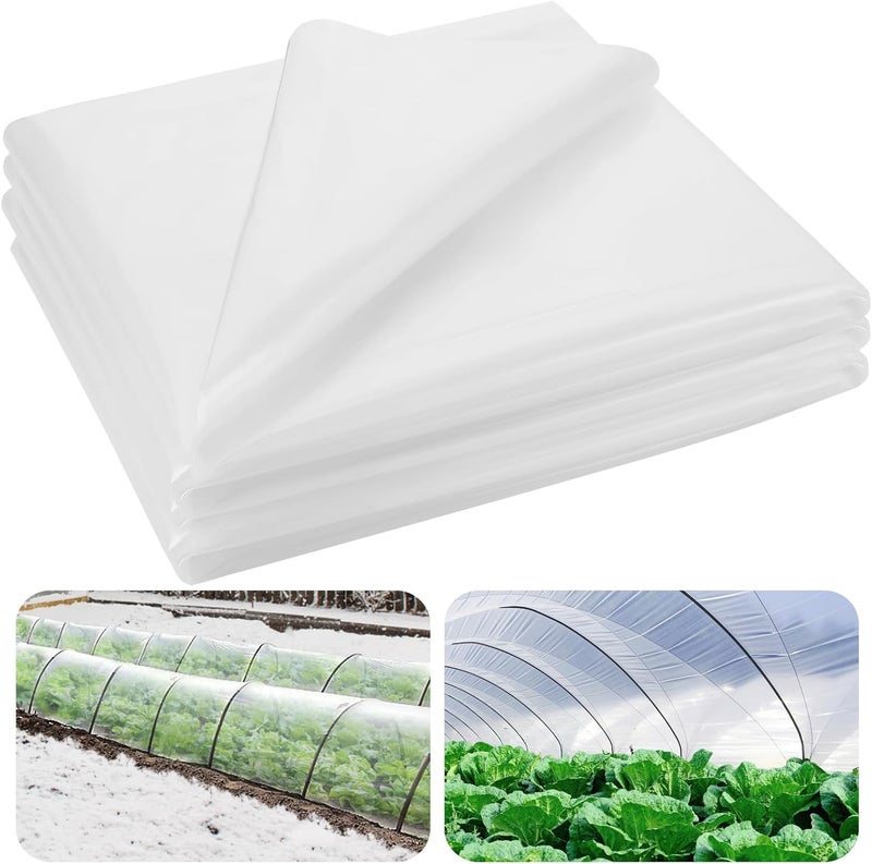 Alphatool Greenhouse Cover Plastic Sheeting - 10 x 50 ft Plant Covers Freeze Protection, Frost Cloths for Outdoor Plants, Clear Floating Row Cover for Outdoors Garden Plants Vegetables Crops - Image 1
